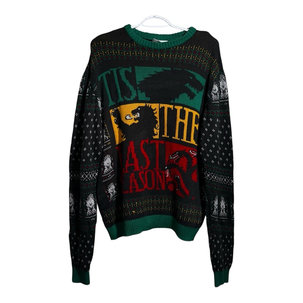 EUC GAME OF THRONES Ugly Christmas Sweater “‘Tis the Last Season” -‎ XL